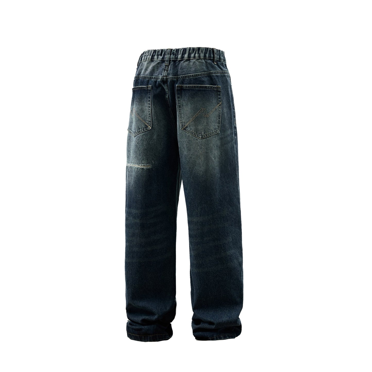Distressed Patched Washed Loose Straight Leg Jeans - XGEM® - Not Made for Everyone