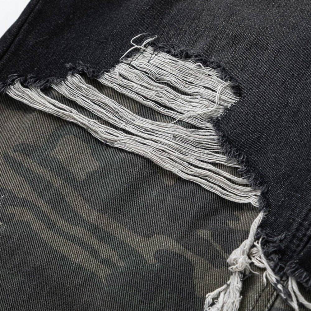 Dualform Layered Jeans — Patchwork Streetwear Denim with Distressed Hybrid Construction - XGEM® - Not Made for Everyone