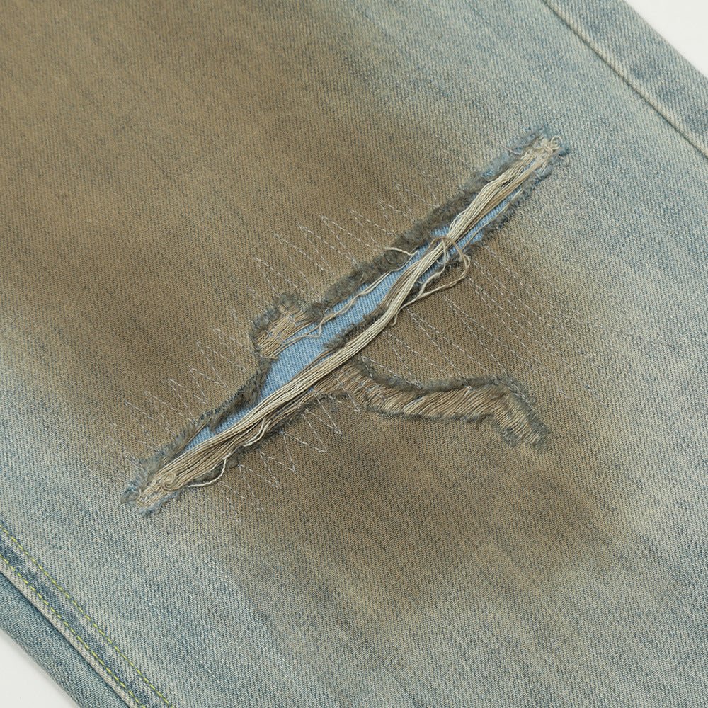Dustfade Destroyed Denim — Distressed Streetwear Jeans - XGEM® - Not Made for Everyone
