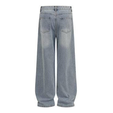 Graffiti printed washed denim jeans - XGEM® - Not Made for Everyone