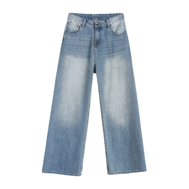 light blue loose slimming wide - leg jeans for women - XGEM® - Not Made for Everyone