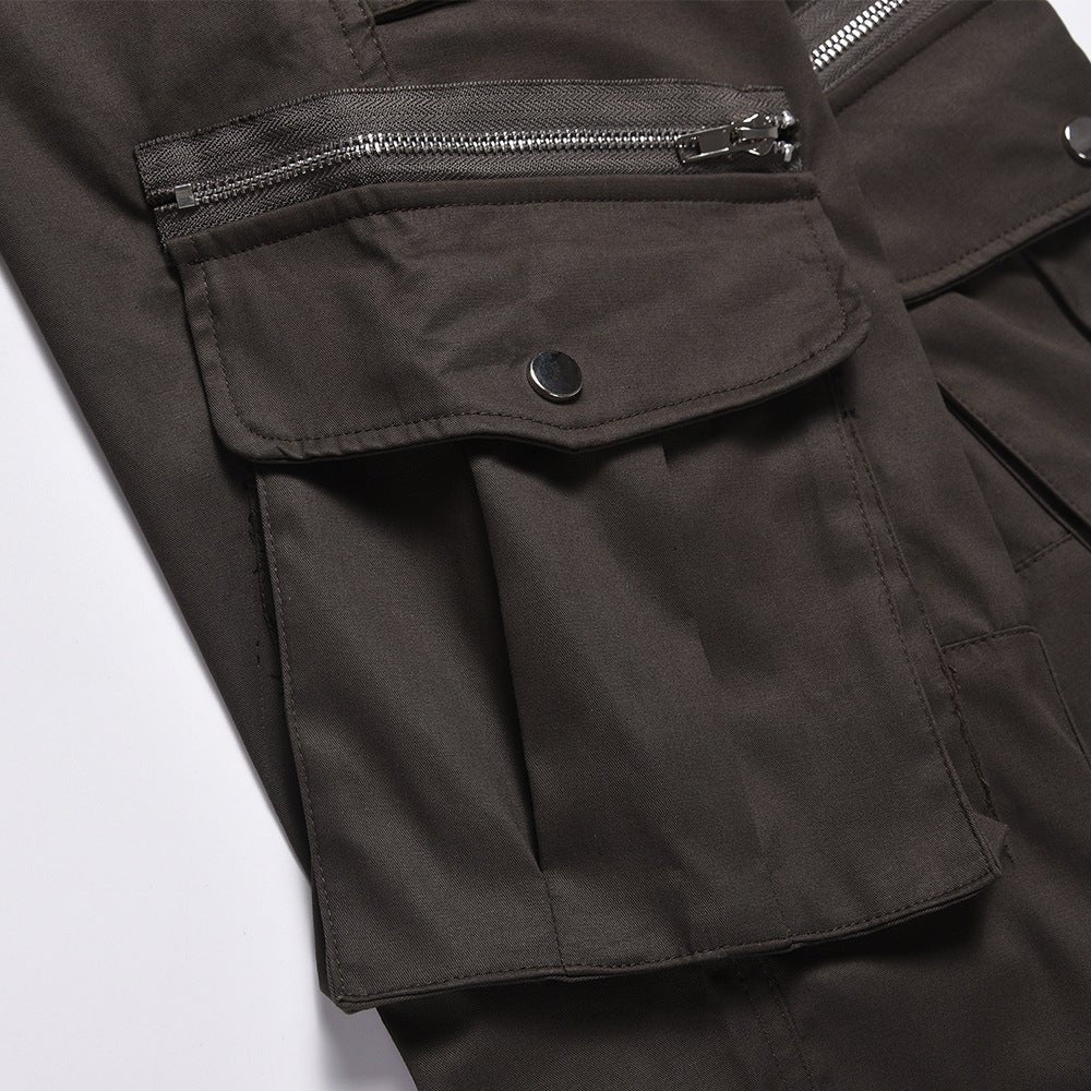 Multi pocket micro flared casual pants - XGEM® - Not Made for Everyone