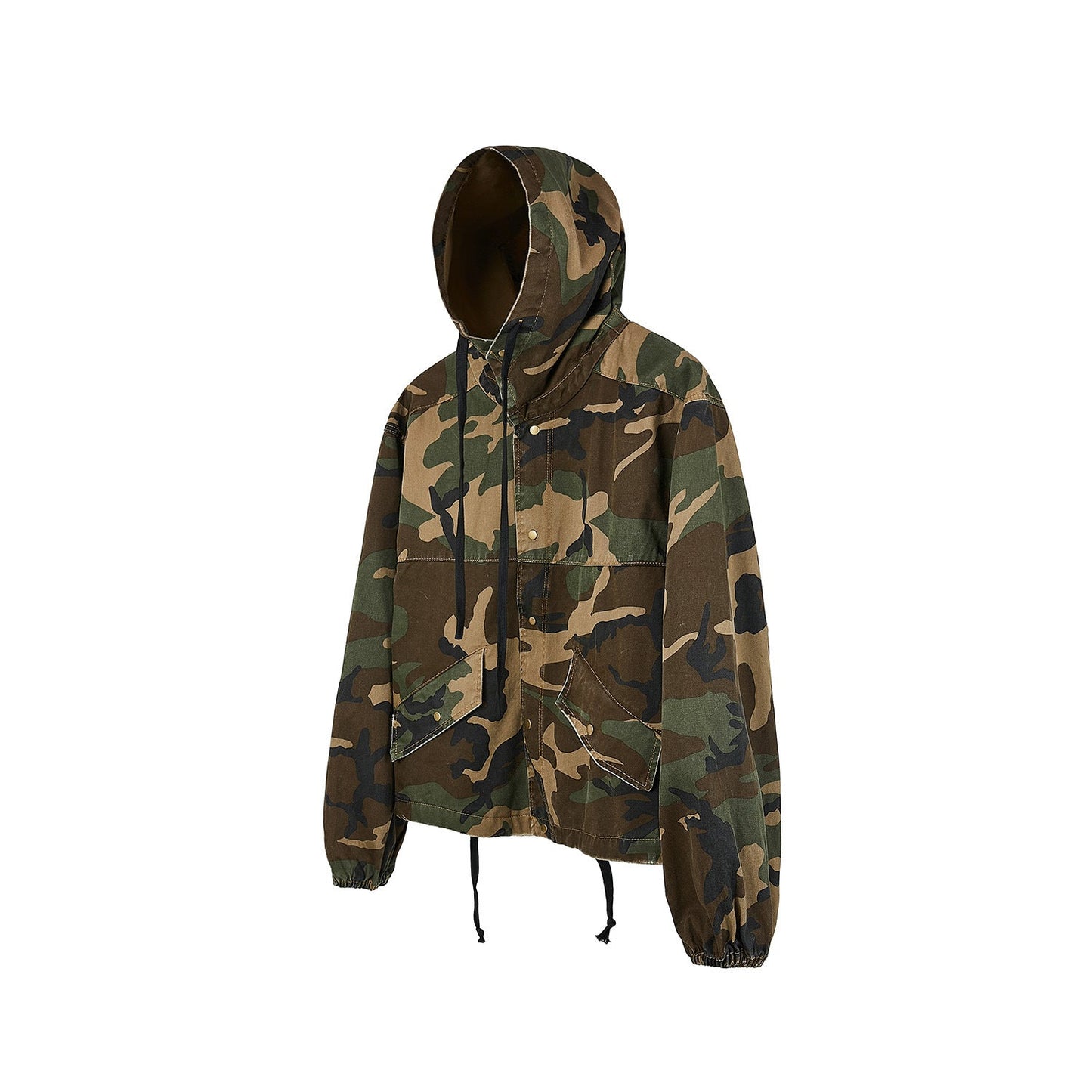 Oversized Camo Hoodie Washed Streetwear Pullover - XGEM® - Not Made for Everyone