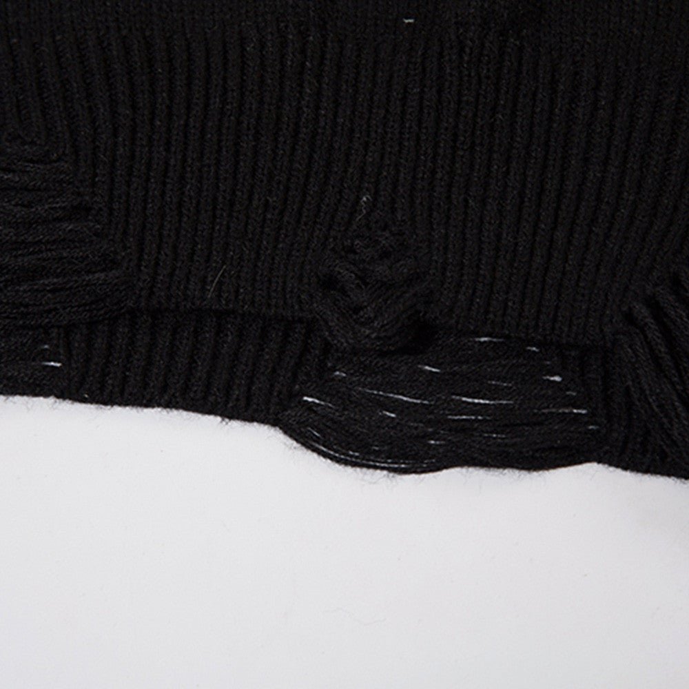 Oversized Jacquard Knit Sweater Streetwear - XGEM® - Not Made for Everyone