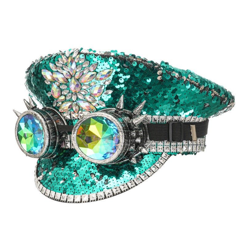 Sequin Flat Top Cap — Rhinestone Rivet Hat - XGEM® - Not Made for Everyone