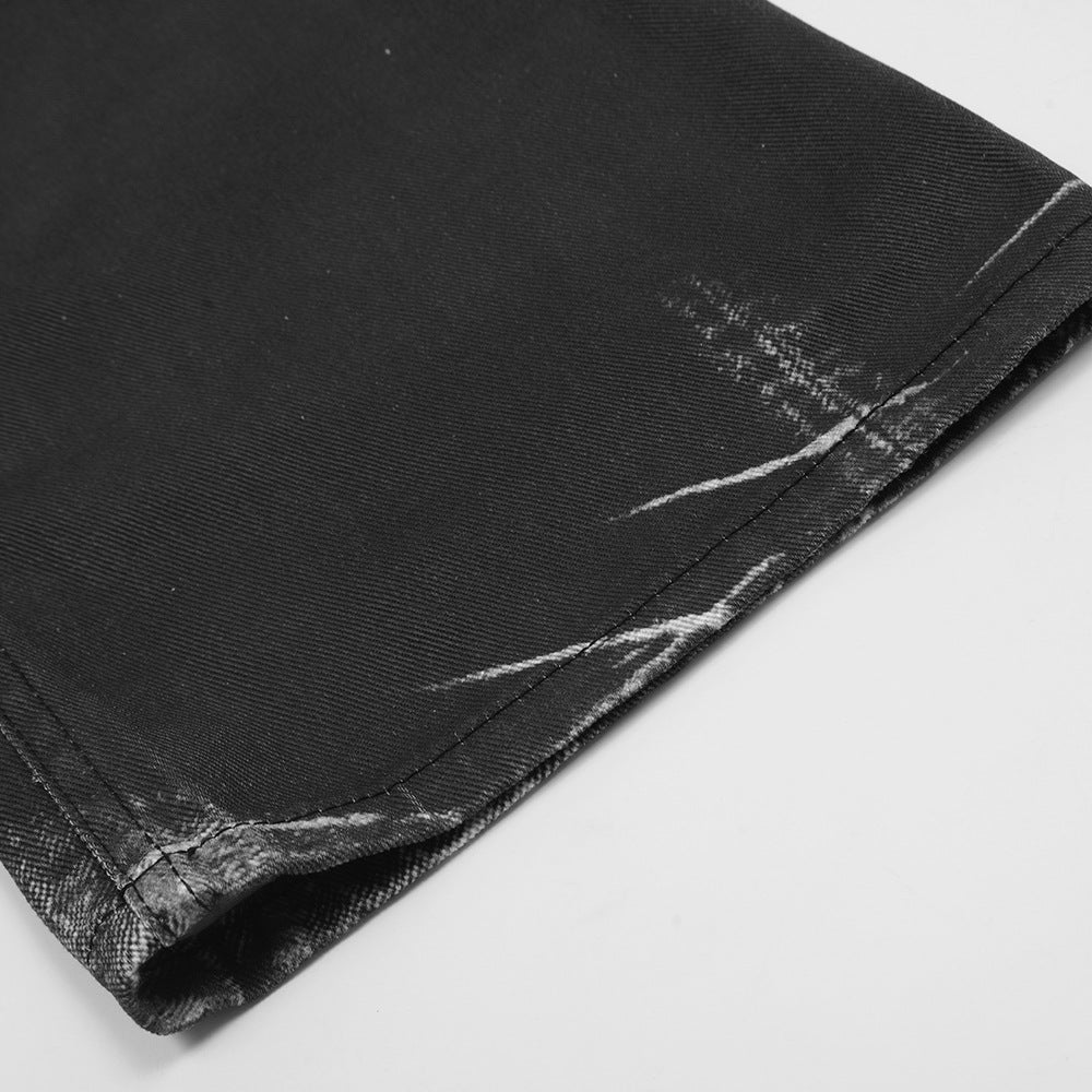 Sprayform Distressed Black Denim