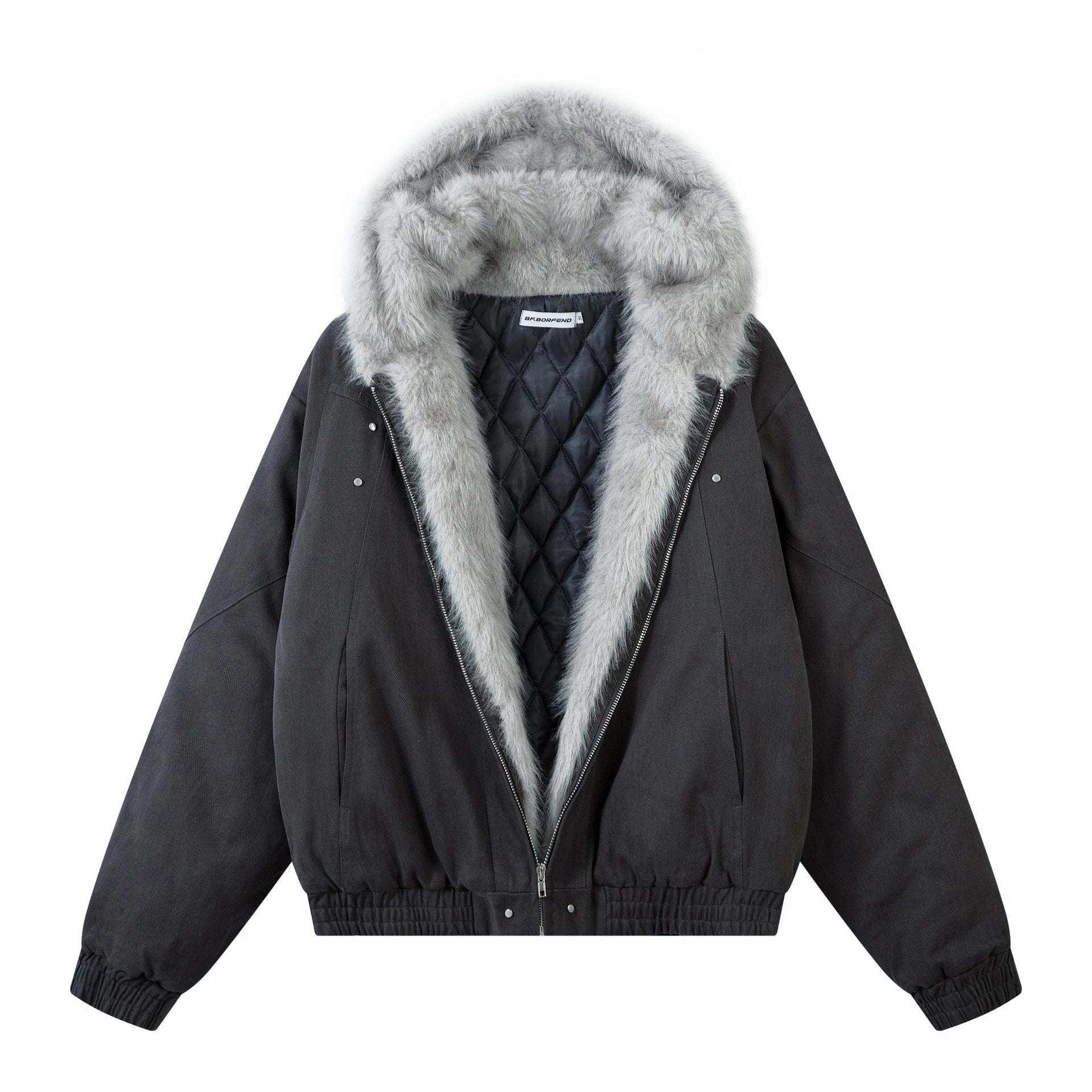 Deconstructed Velvet Fur Collar Jacket — curated XGEM rare find