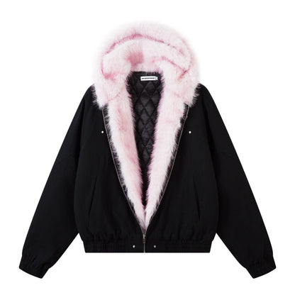 Deconstructed Velvet Fur Collar Jacket — curated XGEM rare find