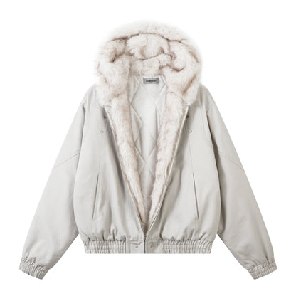 Deconstructed Velvet Fur Collar Jacket — curated XGEM rare find