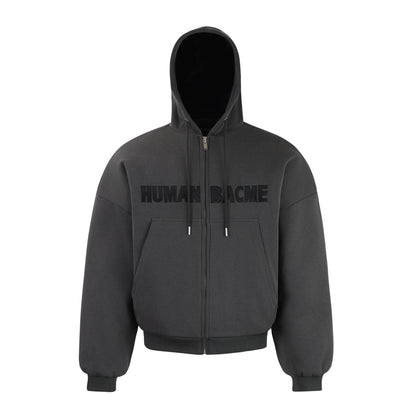 Blockform Cropped Zip Hoodie