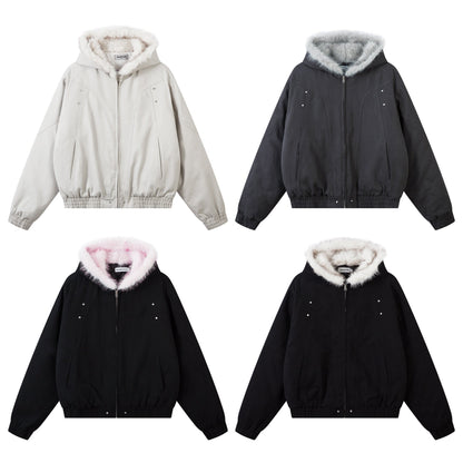 Deconstructed Velvet Fur Collar Jacket — curated XGEM rare find