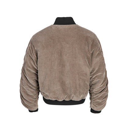 Distressed Corduroy Stand Collar Jacket — curated XGEM rare find