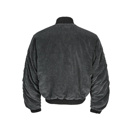 Distressed Corduroy Stand Collar Jacket — curated XGEM rare find