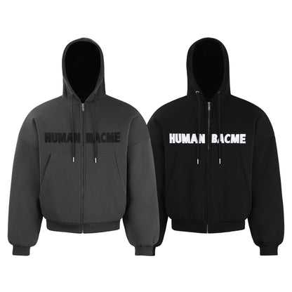 Blockform Cropped Zip Hoodie