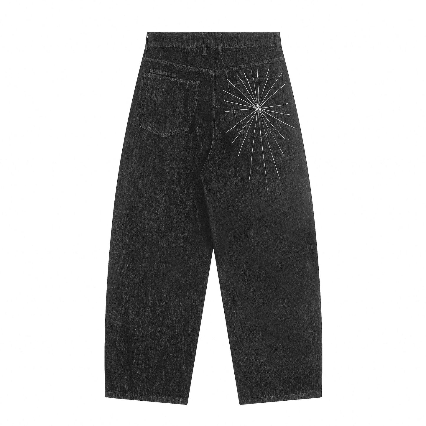 Button Spliced Denim Pants Street Style Loose Wide Leg Pants - XGEM® - Not Made for Everyone