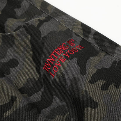  Camo Pleated Cargo Pants — curated XGEM rare find