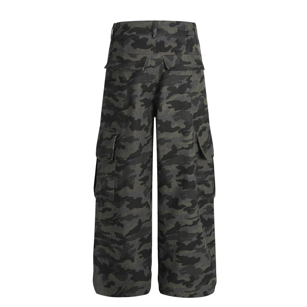  Camo Pleated Cargo Pants — curated XGEM rare find