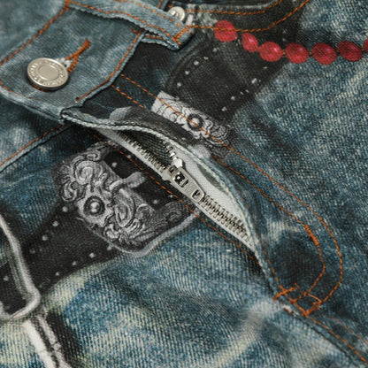 Chainmark Washed Jeans — Chain - Detail Streetwear Denim for Daily Rotation - XGEM® - Not Made for Everyone