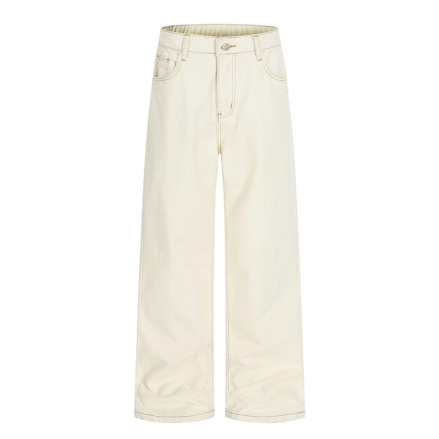 Color - blocked Simple Loose Straight Clean Fit Jeans - XGEM® - Not Made for Everyone