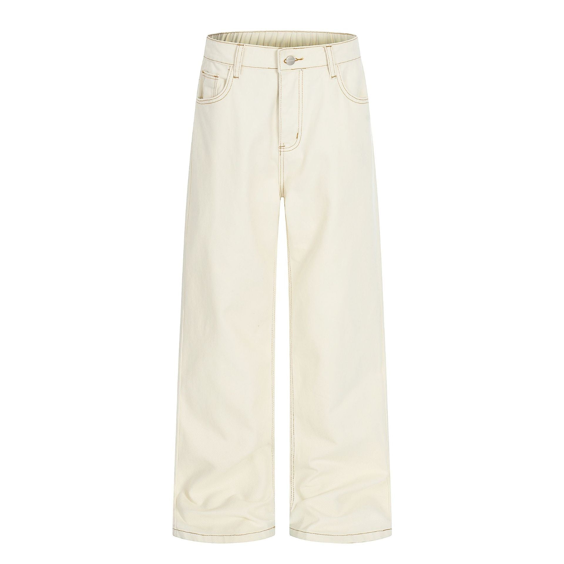 Color - blocked Simple Loose Straight Clean Fit Jeans - XGEM® - Not Made for Everyone