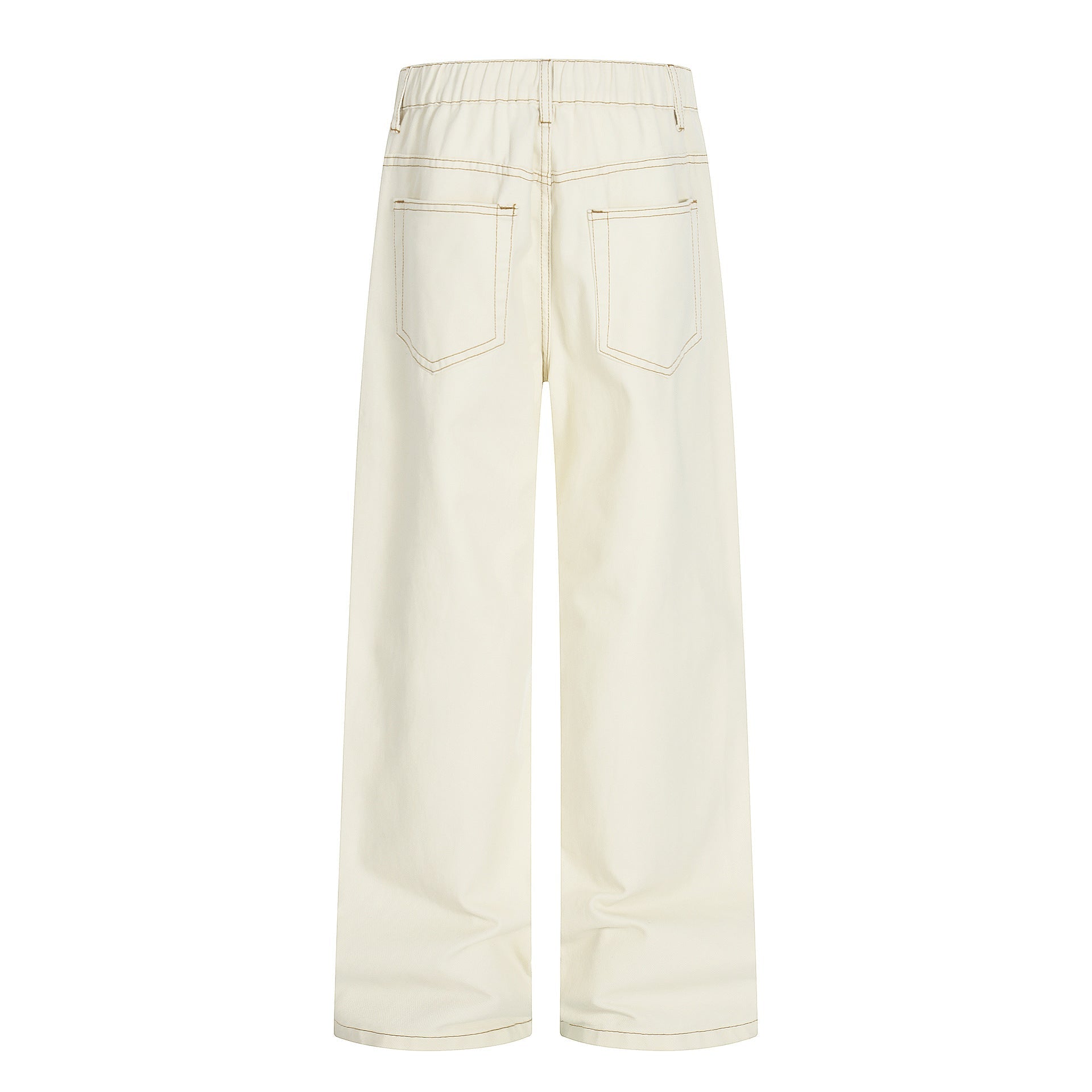 Color - blocked Simple Loose Straight Clean Fit Jeans - XGEM® - Not Made for Everyone
