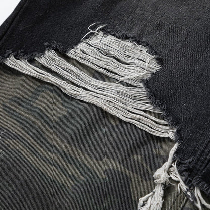 Dualform Layered Jeans — Patchwork Streetwear Denim with Distressed Hybrid Construction - XGEM® - Not Made for Everyone