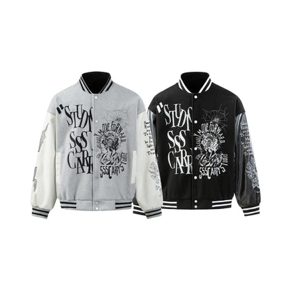Embroidered Varsity Jacket Streetwear - XGEM® - Not Made for Everyone