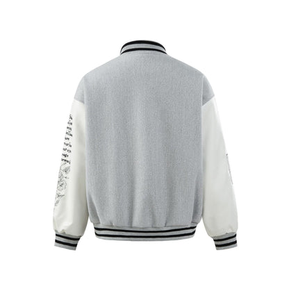 Embroidered Varsity Jacket Streetwear - XGEM® - Not Made for Everyone