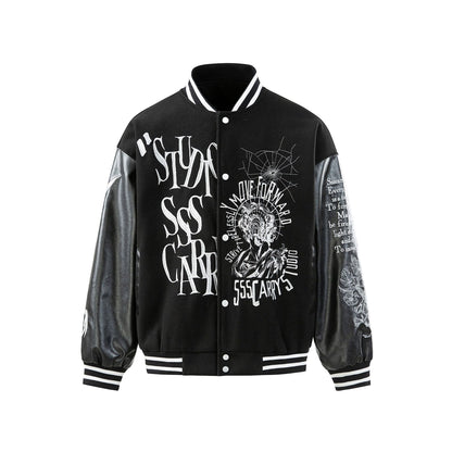 Embroidered Varsity Jacket Streetwear - XGEM® - Not Made for Everyone