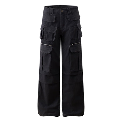 Pleated Straight Pants Black — curated XGEM rare find