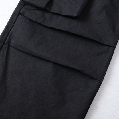 Pleated Straight Pants Black — curated XGEM rare find