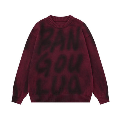 Graffiti Letter Knit Sweater - XGEM® - Not Made for Everyone