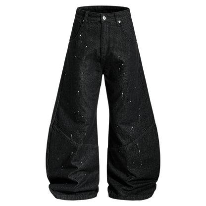 Jeans Wide Leg Splatter Black - XGEM® - Not Made for Everyone