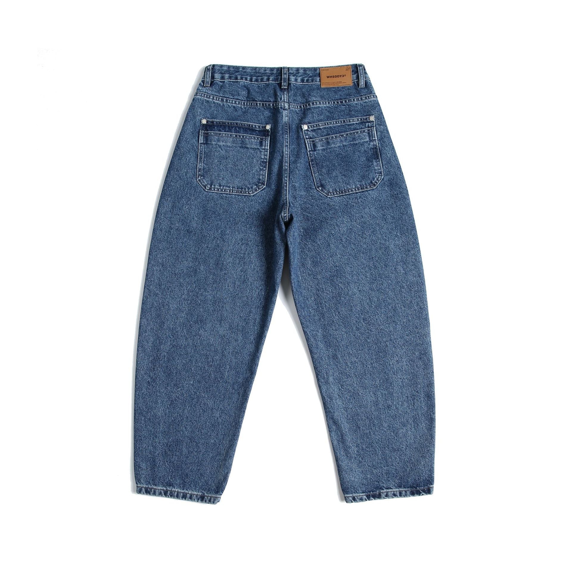 Loose Straight Leg Wide Leg Jeans with Slight Tapered Washed Long Pants - XGEM® - Not Made for Everyone