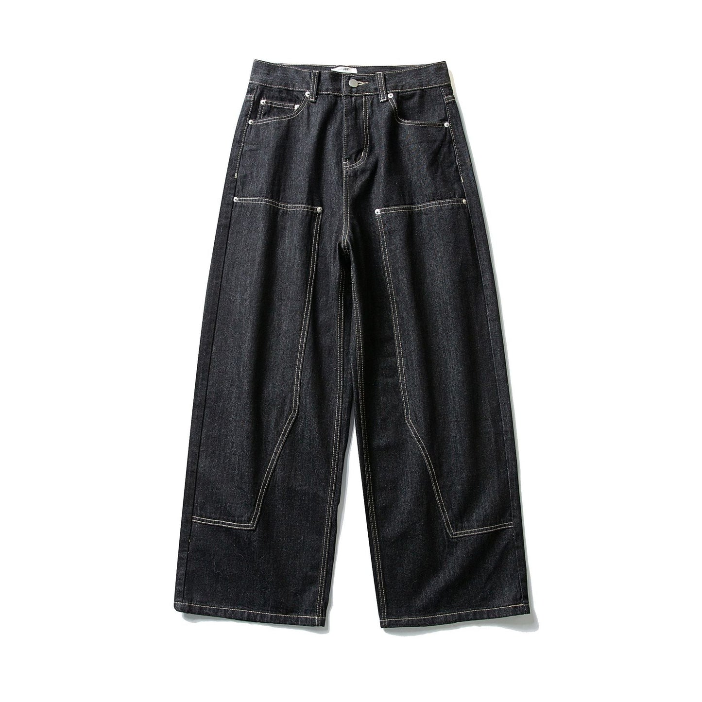 Loose Wide Leg Straight Cut Raw Denim Pants Workwear Logger Pants - XGEM® - Not Made for Everyone