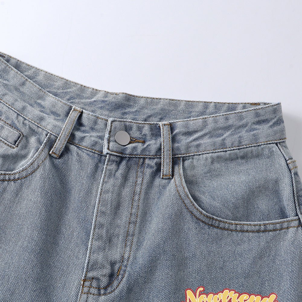 Make old washed denim straight leg pants - XGEM® - Not Made for Everyone