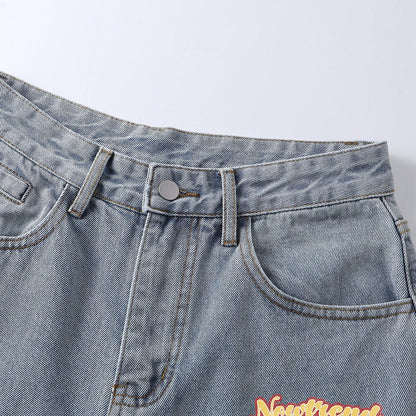 Make old washed denim straight leg pants - XGEM® - Not Made for Everyone