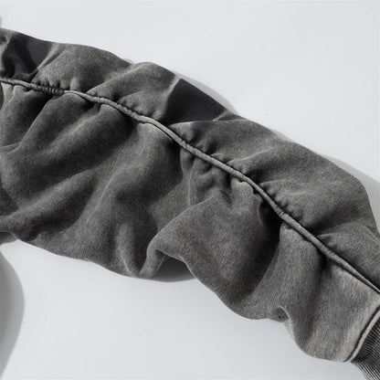 Men's Oversized Acid Wash Zip Hoodie Streetwear - XGEM® - Not Made for Everyone