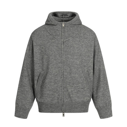 Men's Textured Open Zip Hoodie Streetwear - XGEM® - Not Made for Everyone