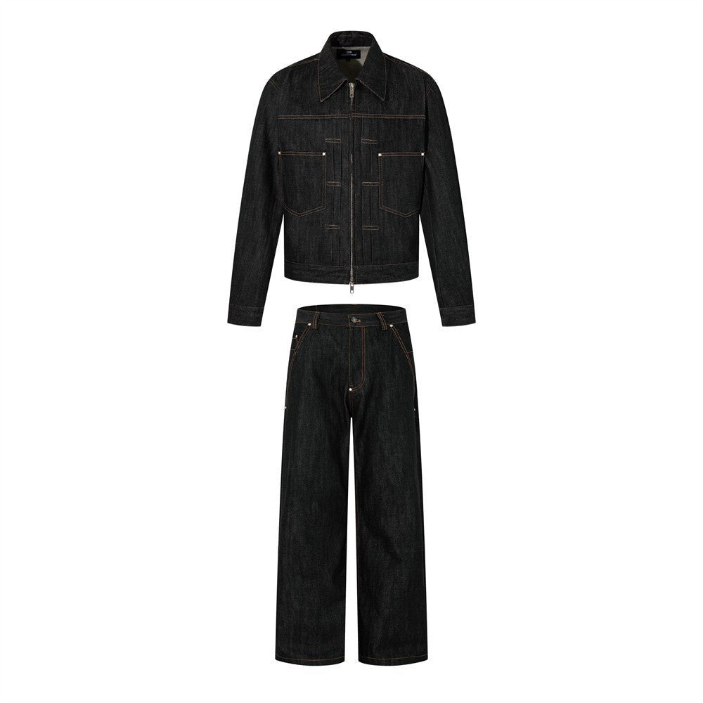 Minimal Denim Streetwear Set - XGEM® - Not Made for Everyone