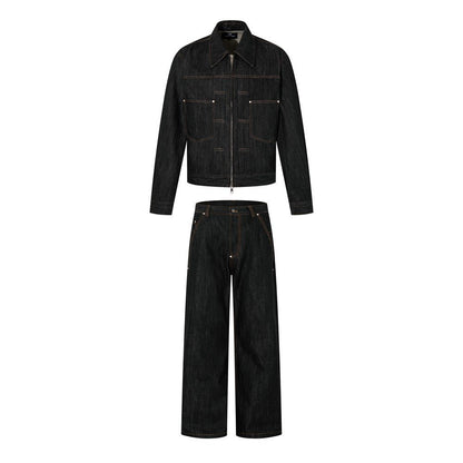 Minimal Denim Streetwear Set - XGEM® - Not Made for Everyone
