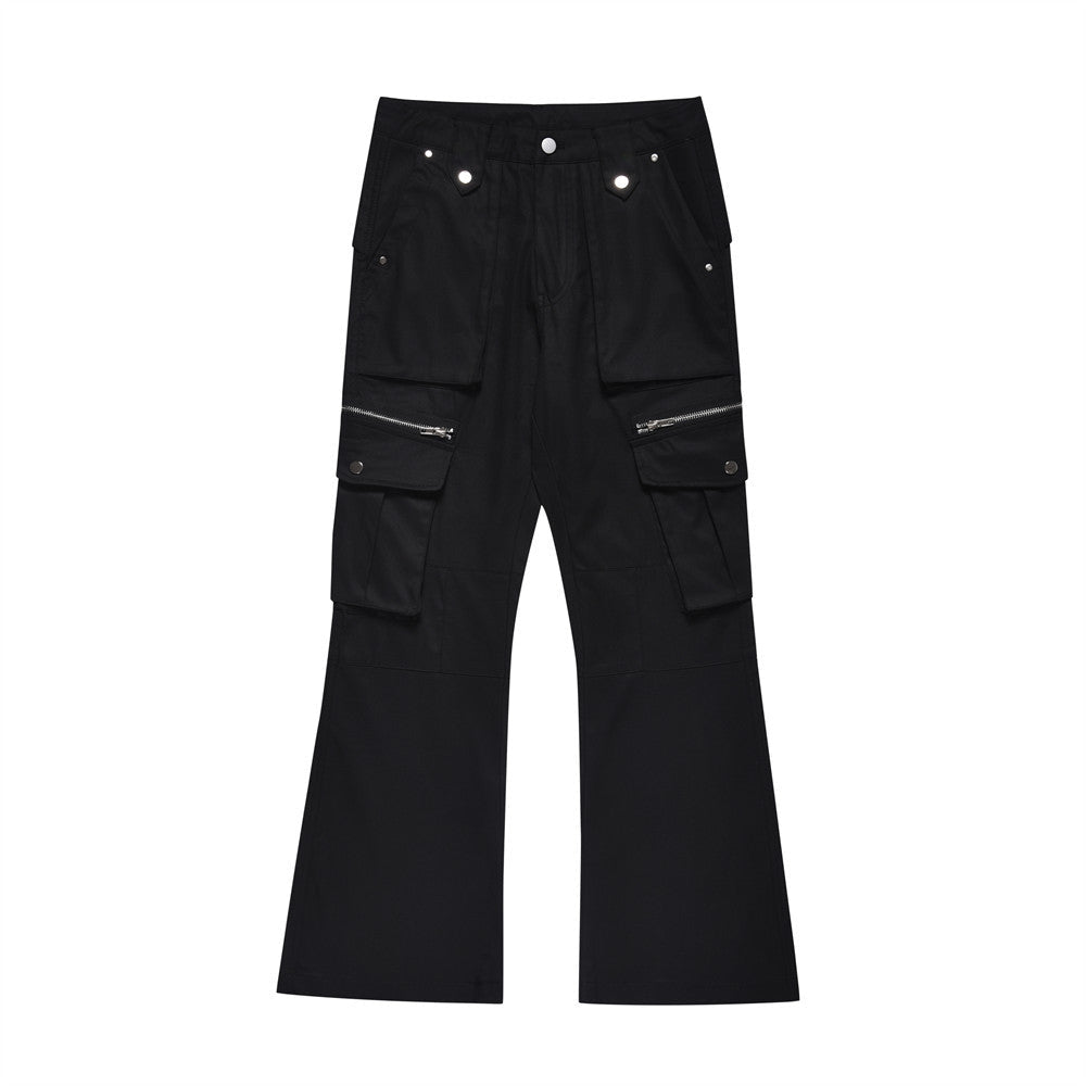Multi pocket micro flared casual pants - XGEM® - Not Made for Everyone