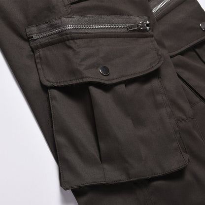 Multi pocket micro flared casual pants - XGEM® - Not Made for Everyone