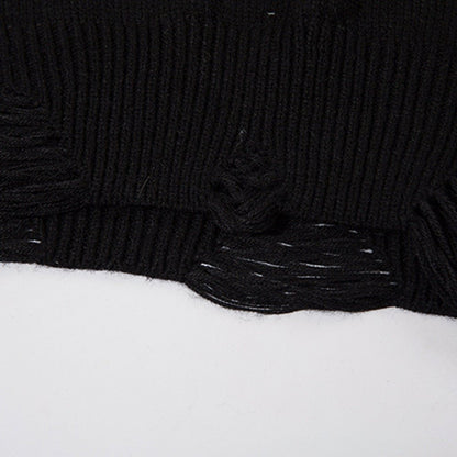 Oversized Jacquard Knit Sweater Streetwear - XGEM® - Not Made for Everyone