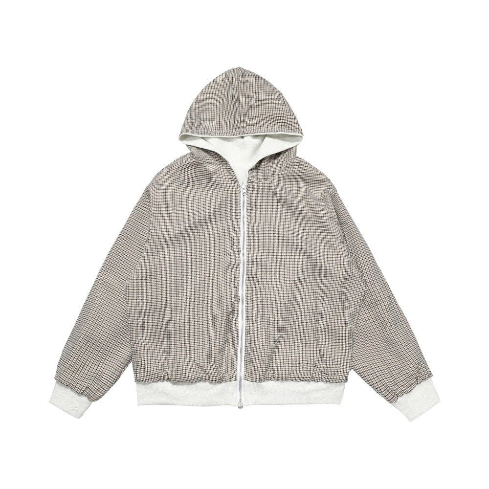 Plaid Zip Hoodie Jacket — curated XGEM rare find