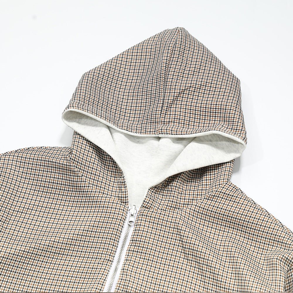 Plaid Zip Hoodie Jacket — curated XGEM rare find