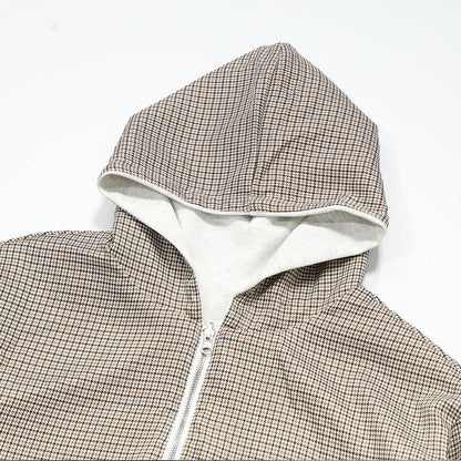 Plaid Zip Hoodie Jacket — curated XGEM rare find