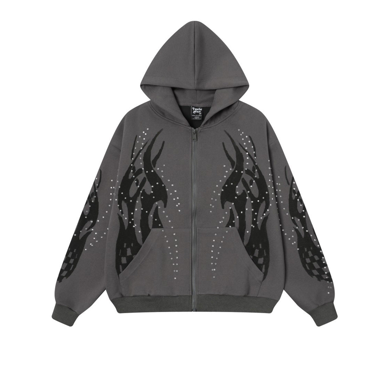Rhinestone Zip Cardigan — curated XGEM rare find
