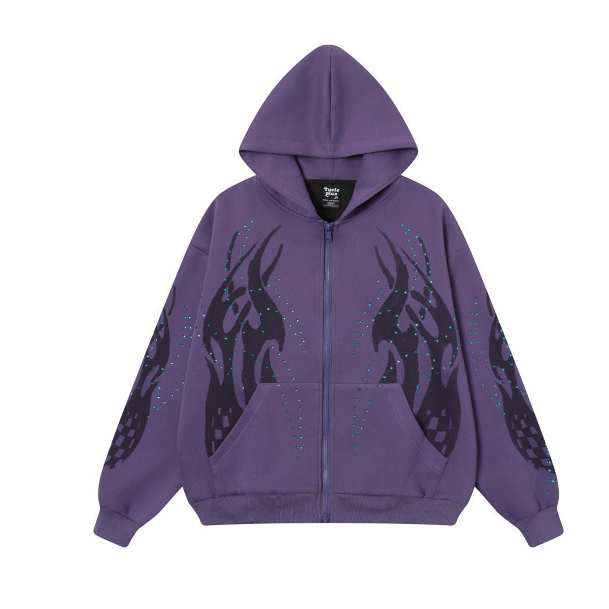 Rhinestone Zip Cardigan — curated XGEM rare find