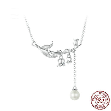 S925 Sterling Silver Simple Campanula Necklace Earrings Set for Women - XGEM® - Not Made for Everyone